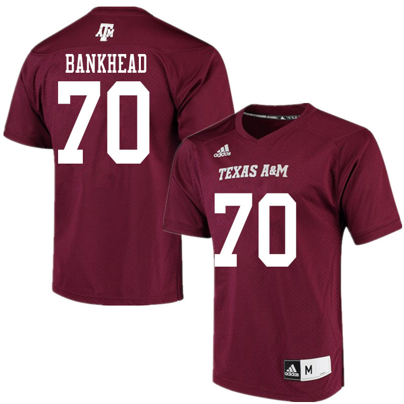 Men #70 Josh Bankhead Texas A&M Aggies College Football Jerseys Sale-Alternate